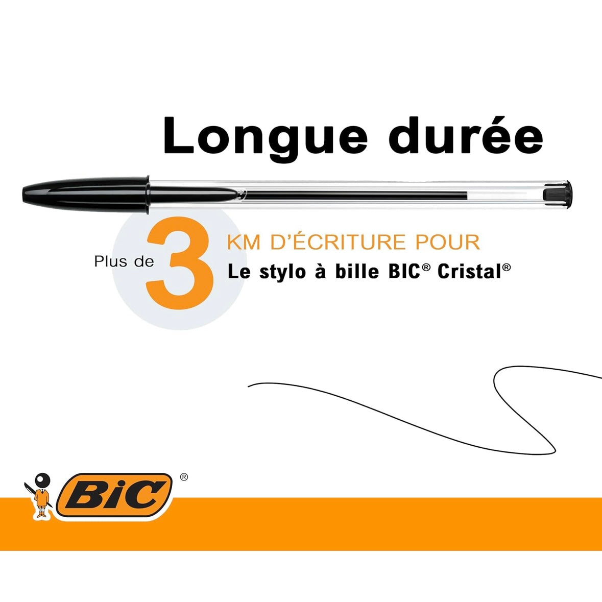 BIC Cristal Original Stylos-Bille ( (1 mm) /4 couleurs, Boîte de 50